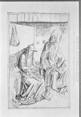 Sint Gregorius De Grote en heilige Hironymus