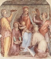 Mary med Kristusbarnet och Saints 1514