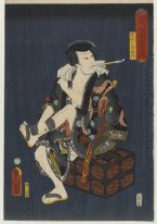 O Ator Kataoka Nizaemon VIII como Kumokiri Nizaemon