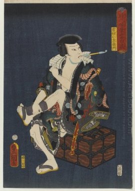 Skådespelaren Kataoka Nizaemon VIII som Kumokiri Nizaemon