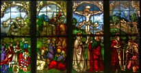 Estes Stained Glass Windows na capela da família Blumeneck