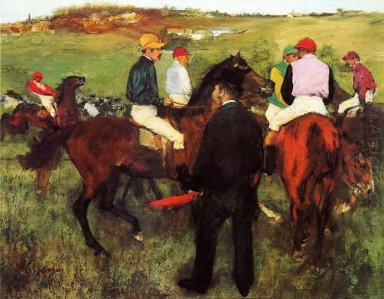 chevaux de course à Longchamp 1875