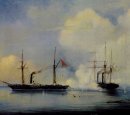 Ação entre firgate russo Vladimir vapor e turco