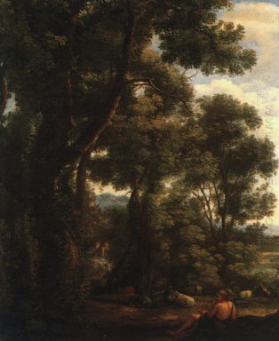 Lorrain Landskap med goatherd 1636