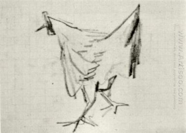 Esboço de uma galinha 1890