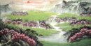 Río, flores - Pintura china