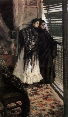 Op het Balkon Spaanse Vrouw Leonora en Ampara 1889