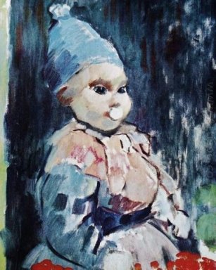 Bébé avec bouchon bleu