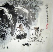 Il vecchio, tea-pittura cinese