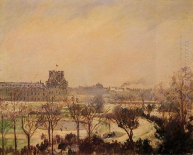 L\'effetto Giardini delle Tuileries neve 1900