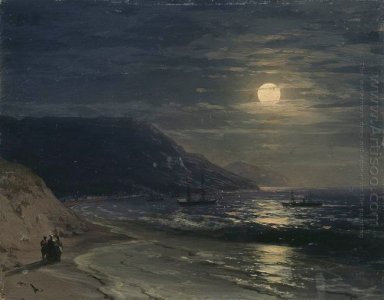 Jalta Die Berge in der Nacht