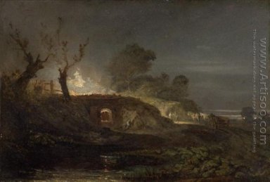 Un four à chaux à Coalbrookdale, c.1797