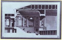 Design of the Hermitage Theater in St. Petersburg (section)