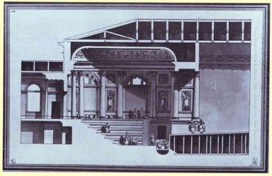 Diseño del Teatro Hermitage de San Petersburgo (sección)