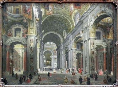 Interieur van de St. Peter\'s, Rome