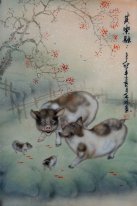 Pig - Pittura cinese