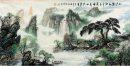 Berge und Wasserfall - Chinesische Malerei