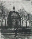 Iglesia en Nuenen con un figura