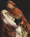 Maagd en Mary Magdalen Aan de voet van het Kruis Details Van e