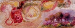 Rosas com uma paisagem