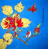 Fåglar - kinesisk målning