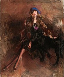 Lady Dengan Hitam Greyhound