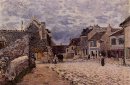 calle del pueblo clima gris 1874