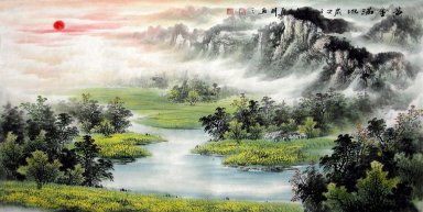 Montagnes et l\'eau - peinture chinoise