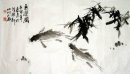 Ikan-Ikan Bahagia (Tinta) - Lukisan Cina