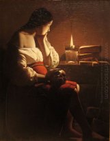 Repenting Magdalena Ook genaamd Magdalena Een Flakkerend licht