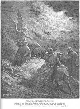 Un ángel aparece a Balaam