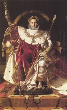 Portrait de Napoléon sur le trône impérial 1806