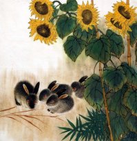 Кролик - китайской живописи
