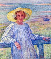 Elisaeth Van Rysselberghe Dalam Straw Hat 1901