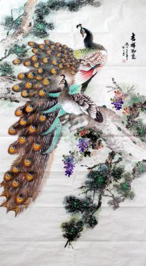 Peacock-Lucke - Peinture chinoise