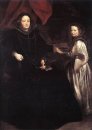 retrato de Porzia Imperiale y su hija 1628