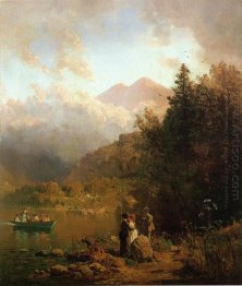 Pihak memancing di Pegunungan