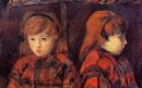 dubbelporträtt av en ung flicka mademoiselle lafuite 1883