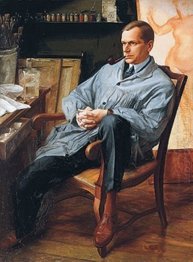 Retrato de Vasily Shuhaev em seu estúdio
