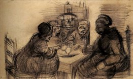 Empat Orang Berbagi A Meal 1885