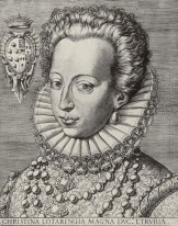 Porträtt av Christine Lorraine, storhertiginnan av Toscana