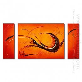 Pintados à mão pintura a óleo abstrata Oversized Wide - conjunto