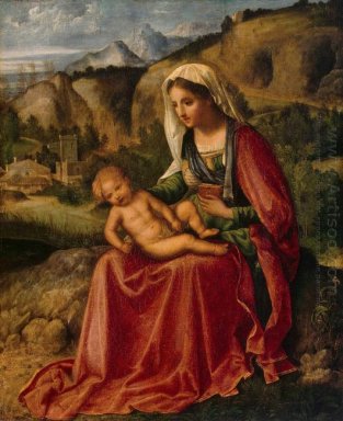 Madonna en kind In Een Landschap 1504