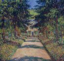 Pathway I Monet S trädgård i Giverny