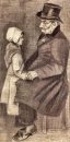 Orphelin homme assis avec une fille 1882