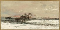 Снежный пейзаж на закате 1873