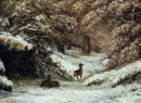 Deer Taking Shelter In Winter 1866