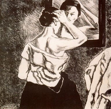 Vrouw in de spiegel