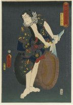 O Ator Kawarazaki Gonjuro I como Osarabakuzo Denji