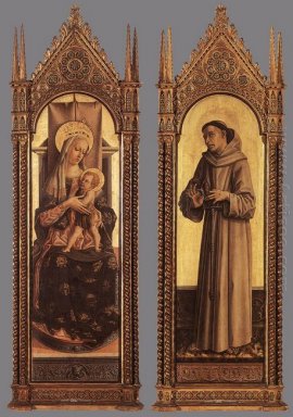 Vierge et l\'Enfant , saint François d\'Assise